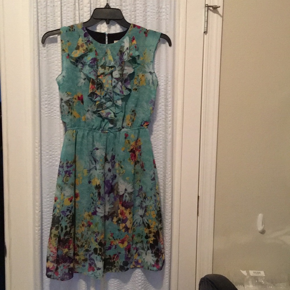 Blue floral dress